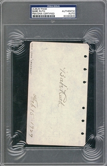 1929 Babe Ruth Signed Album Page Dated Feb. 15, 1929 (PSA/DNA)